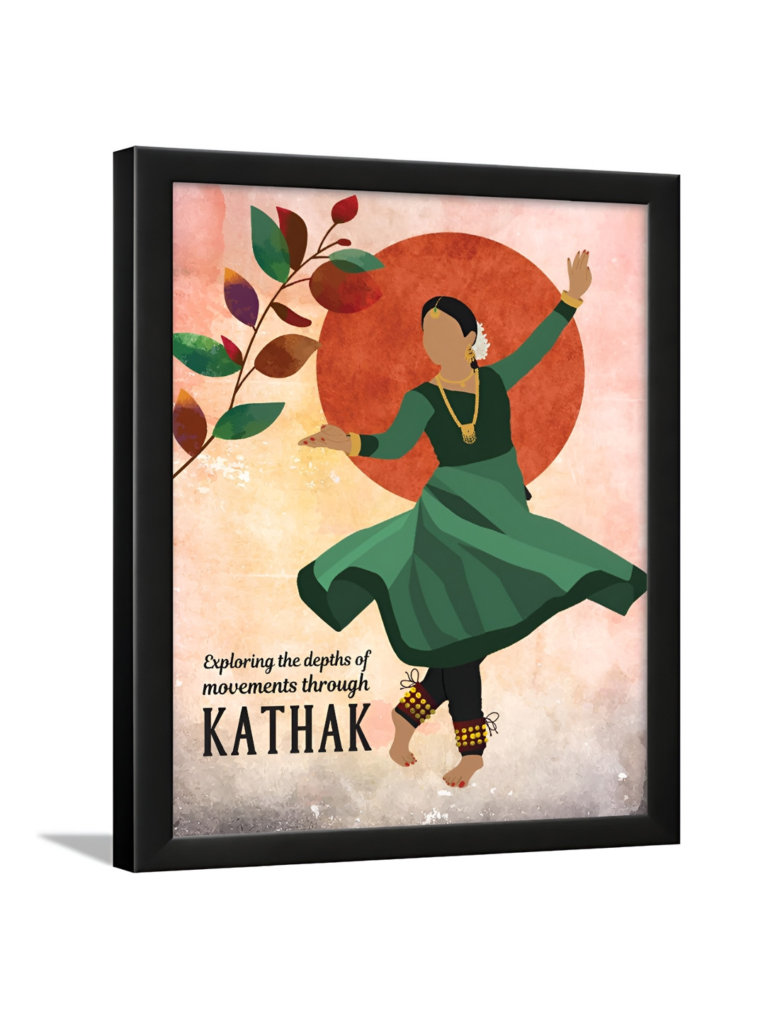 Chaka Chaundh Green & Rust Wood Abstract Wall Art