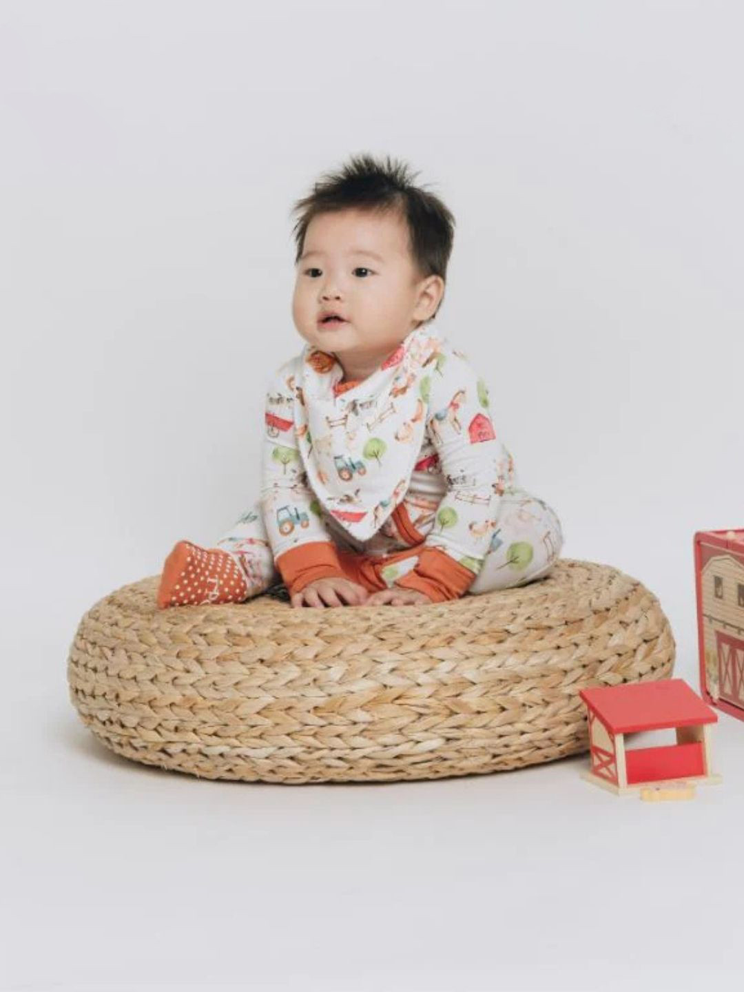 THE PLUSH CLUB Kids Farm Buddies Printed Bibs