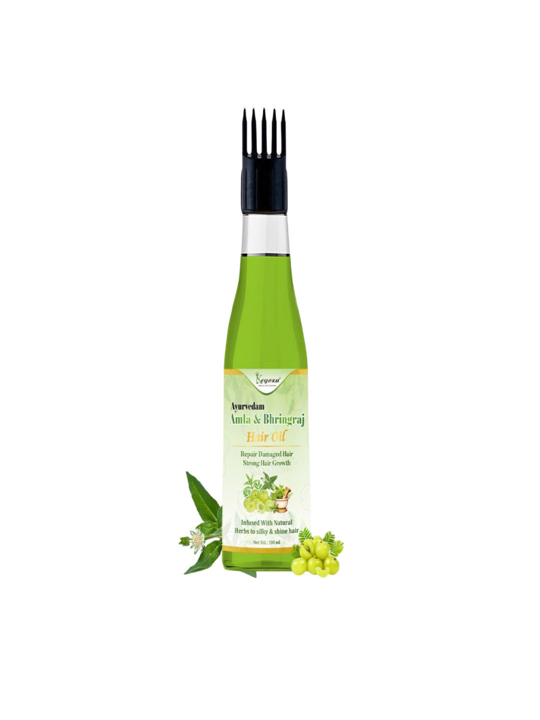 KEYOZA Ayurvedam Amla & Bhingraj Hair Oil For Silky And Shiny Hair - 100 ml