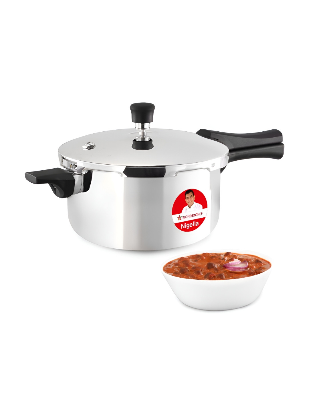 Wonderchef Silver-Toned Stainless Steel Induction Base Pressure Cooker 3L