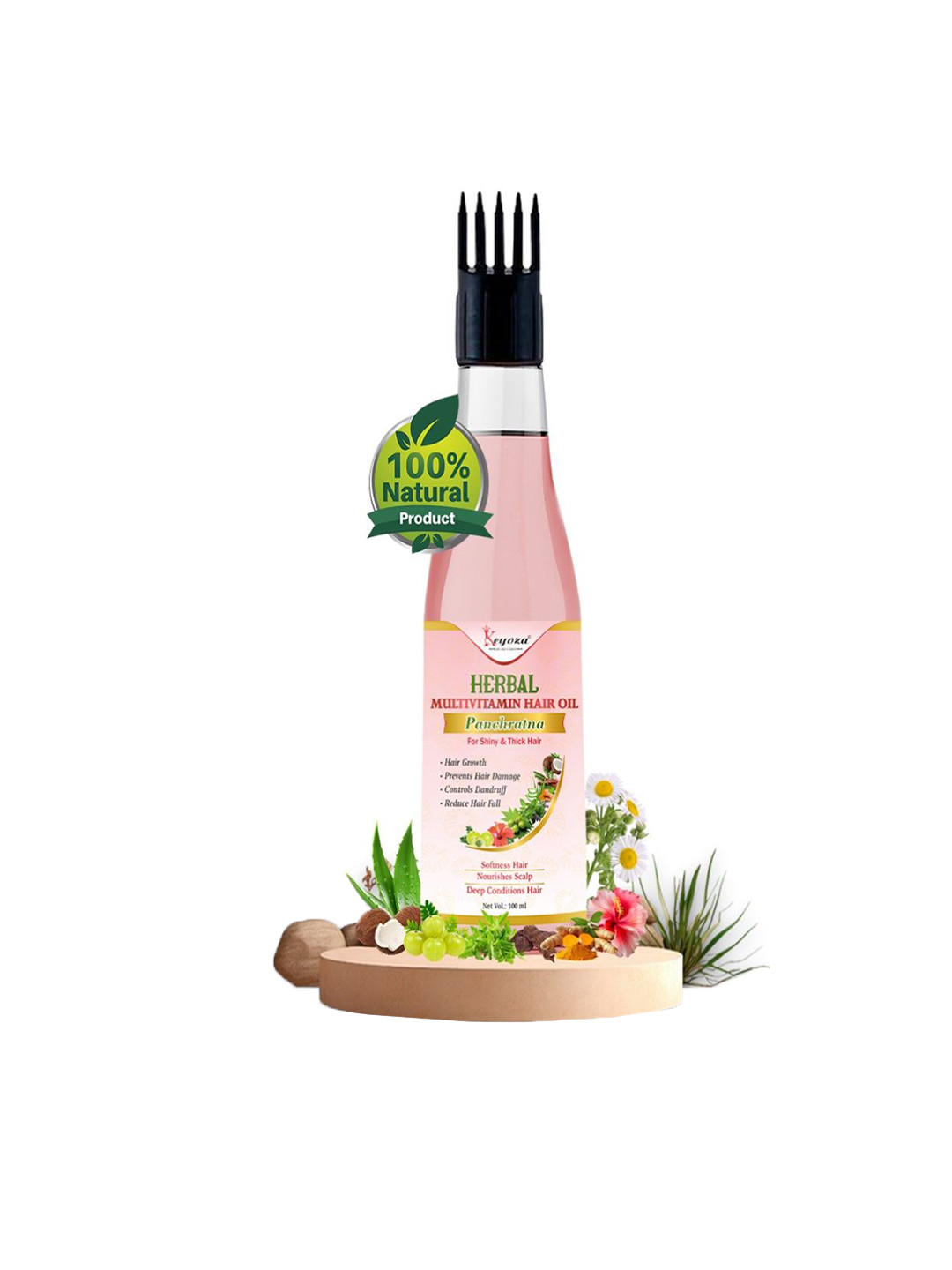 KEYOZA Multivitamin Panchratna Hair Oil With Aloevera For Hair Growth - 100 ml