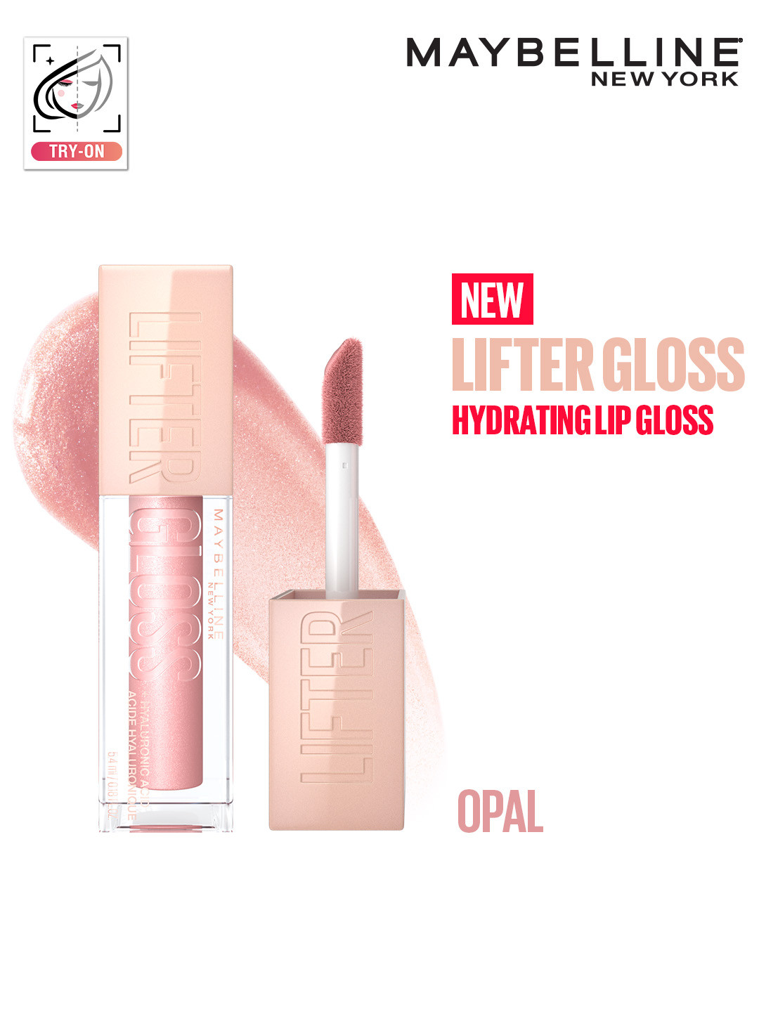 Maybelline New York Lifter Hydrating Lip Gloss 5.4ml - Opal