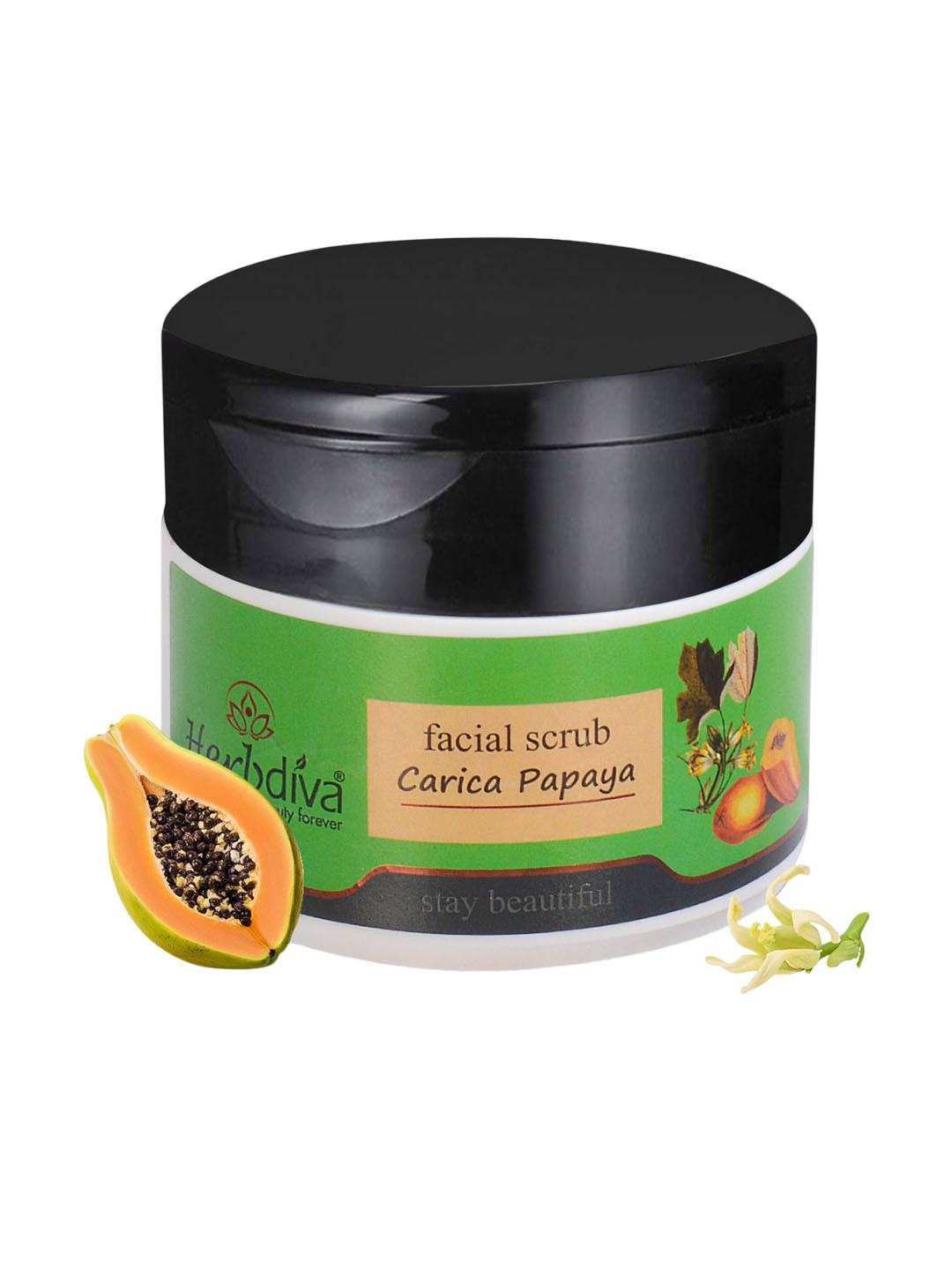 Herbdiva Carica Papaya Face Scrub With Castor Oil - 250 g