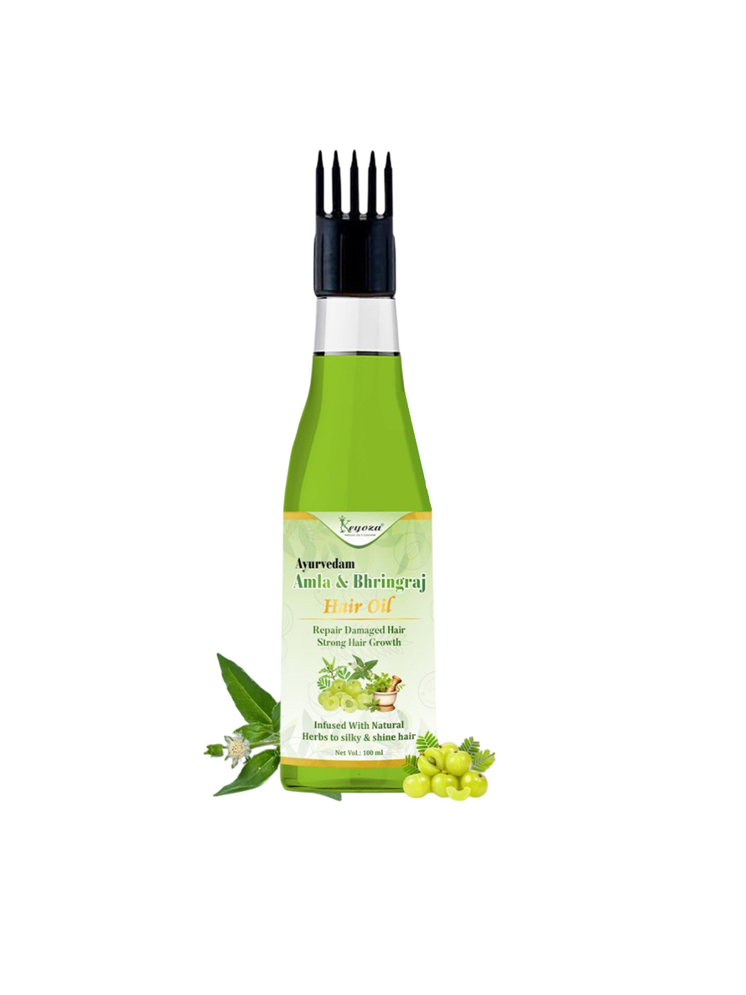 KEYOZA Ayurvedam Amla & Bhingraj Hair Oil For Silky And Shiny Hair - 100 ml