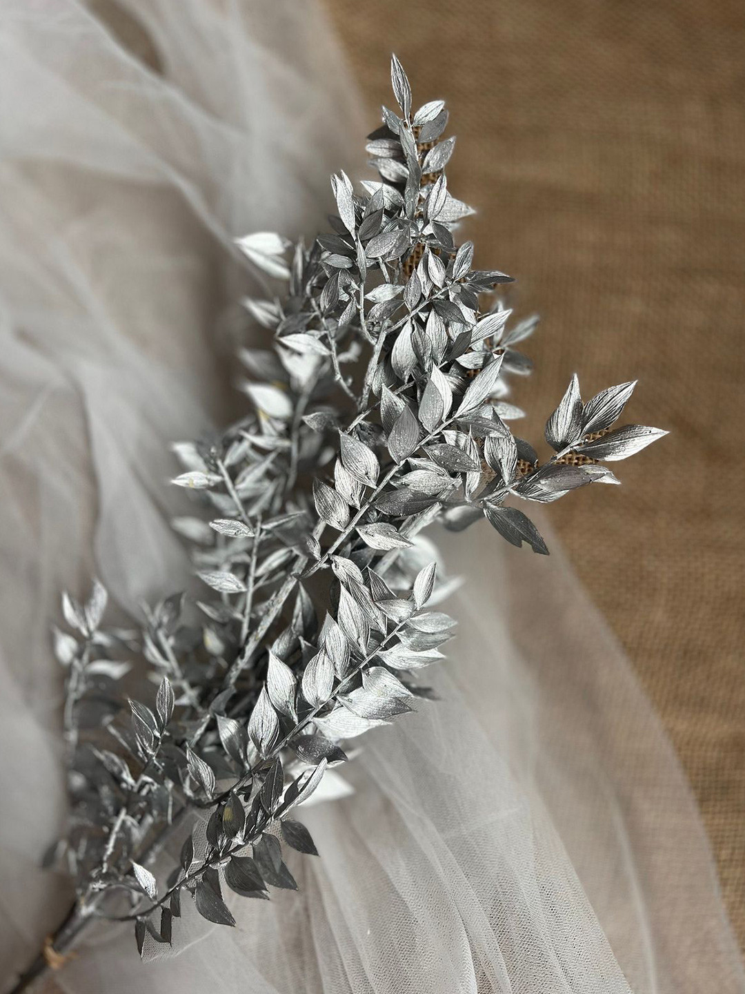 ArteCasa Silver-Toned 1 Pieces Artificial Flower