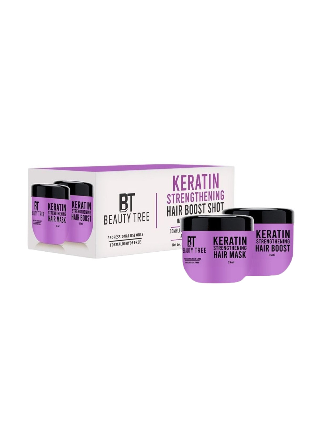 Beauty Tree Set Of 2 Keratin Hair Boost Shot & Repair Mask - 35 ml Each