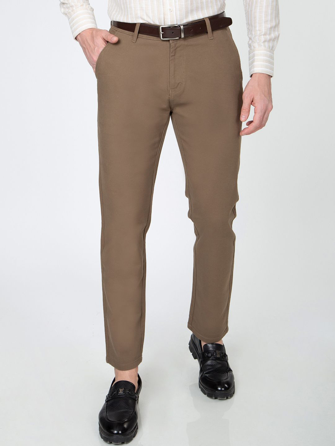 Sparky Men Slim Fit Solid Formal Chinos