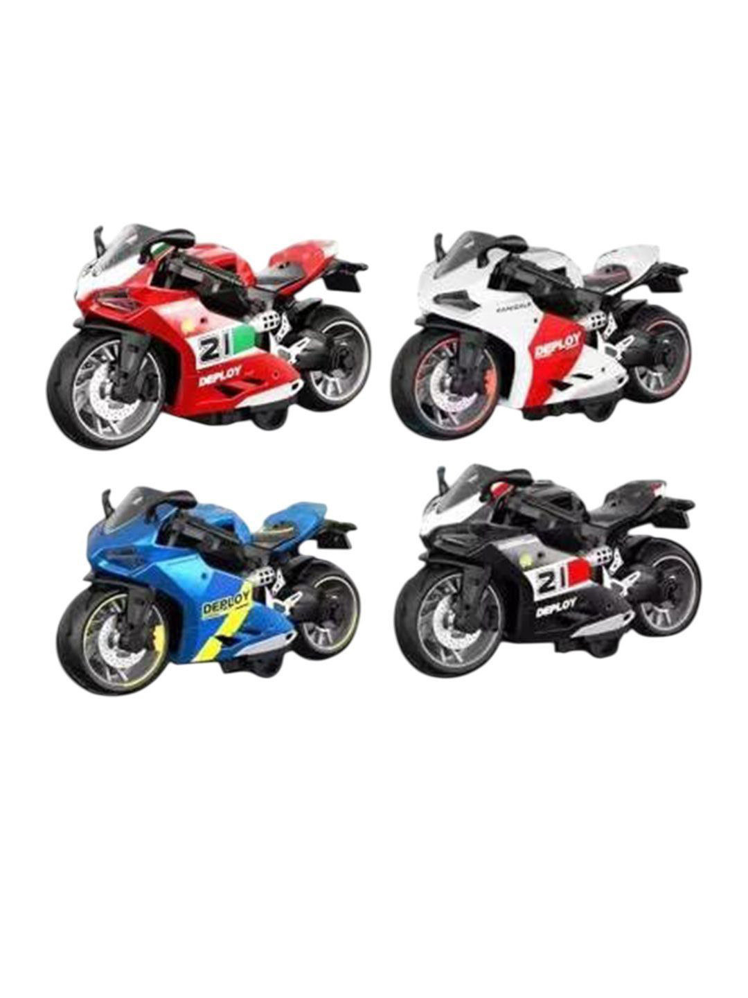PIPALIYA Kids 1:14 Scale Die Cast Alloy Metal Pull Back Bike Toys