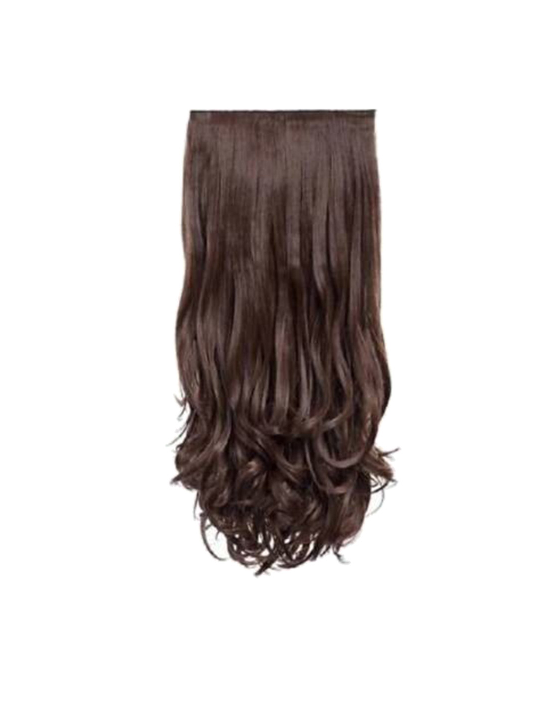 ABS Clip-In Wavy Scalp Topper Long Lasting Hair Extension - Brown - 22 Inch