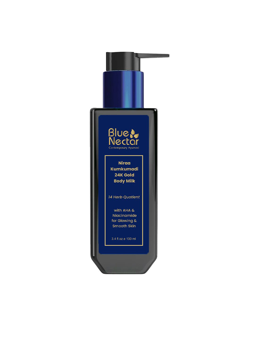 Blue Nectar 24K Gold Body Milk Lotion With Niacinamide & Milk Protein- 100 ml