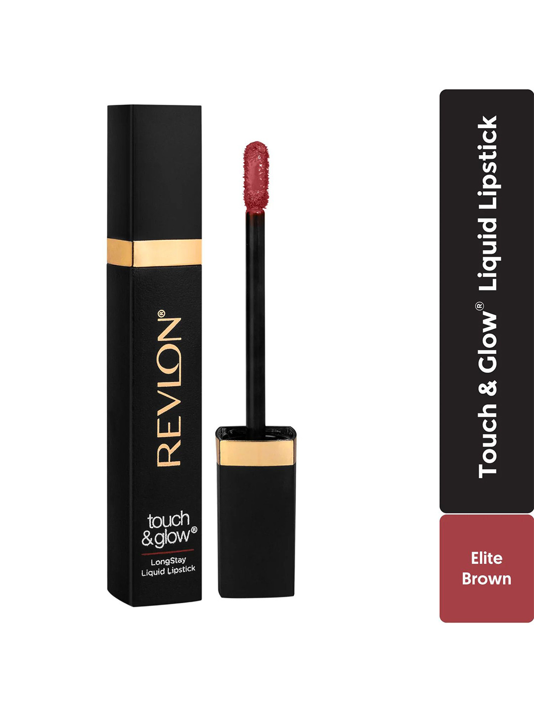Revlon Touch & Glow Long Stay Matte Liquid Lipstick - 5 ml - Elite Brown