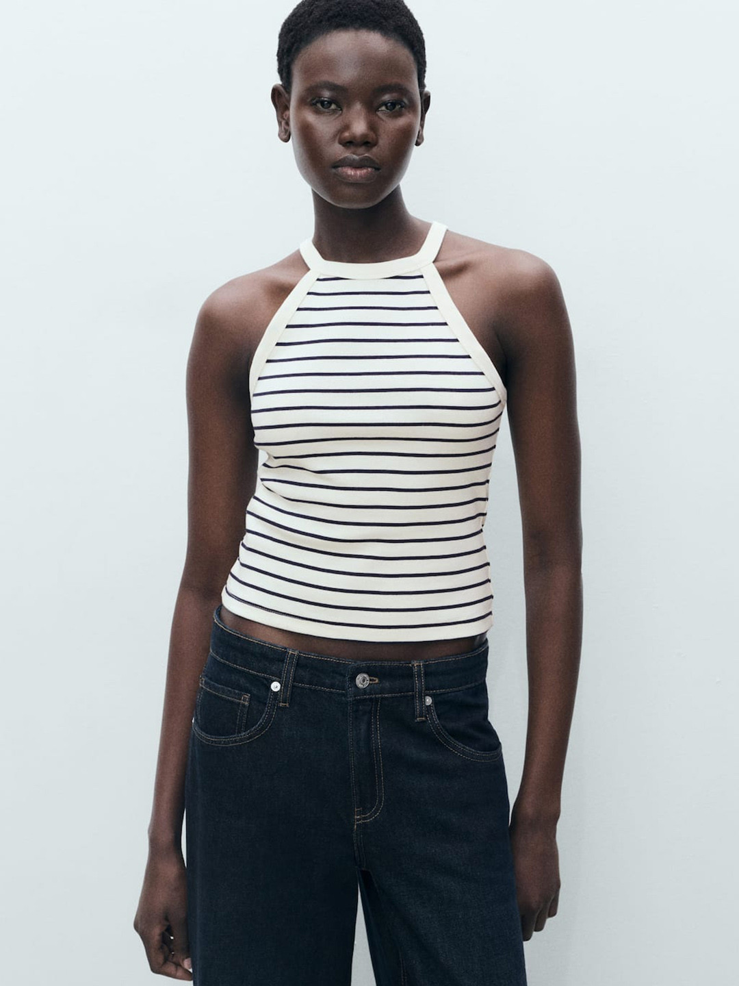MANGO Striped Top