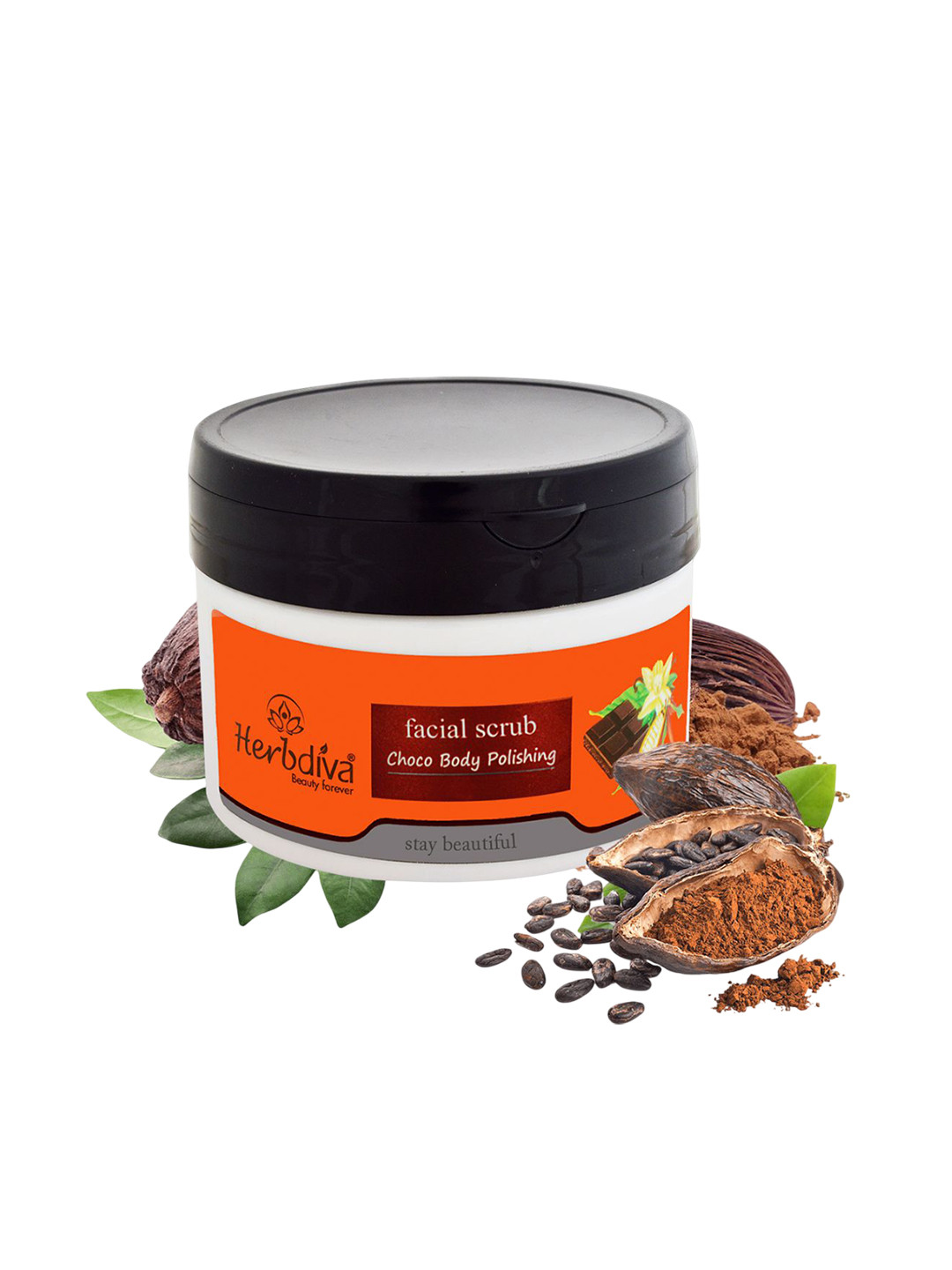 Herbdiva Choco Face & Body Scrub With Sweet Almond Oil - 250 g