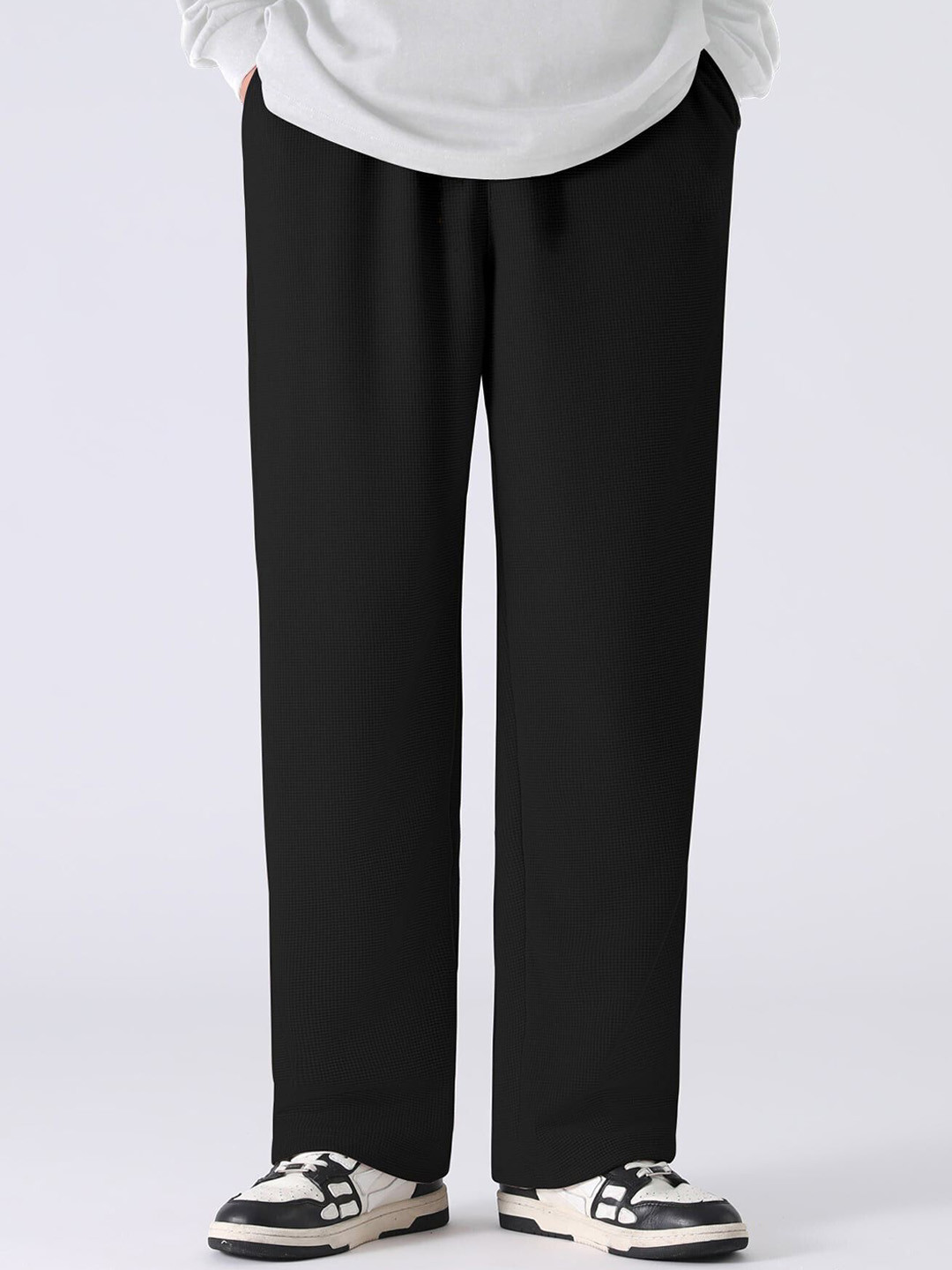 SZN Men Relaxed Fit High-Rise Trousers