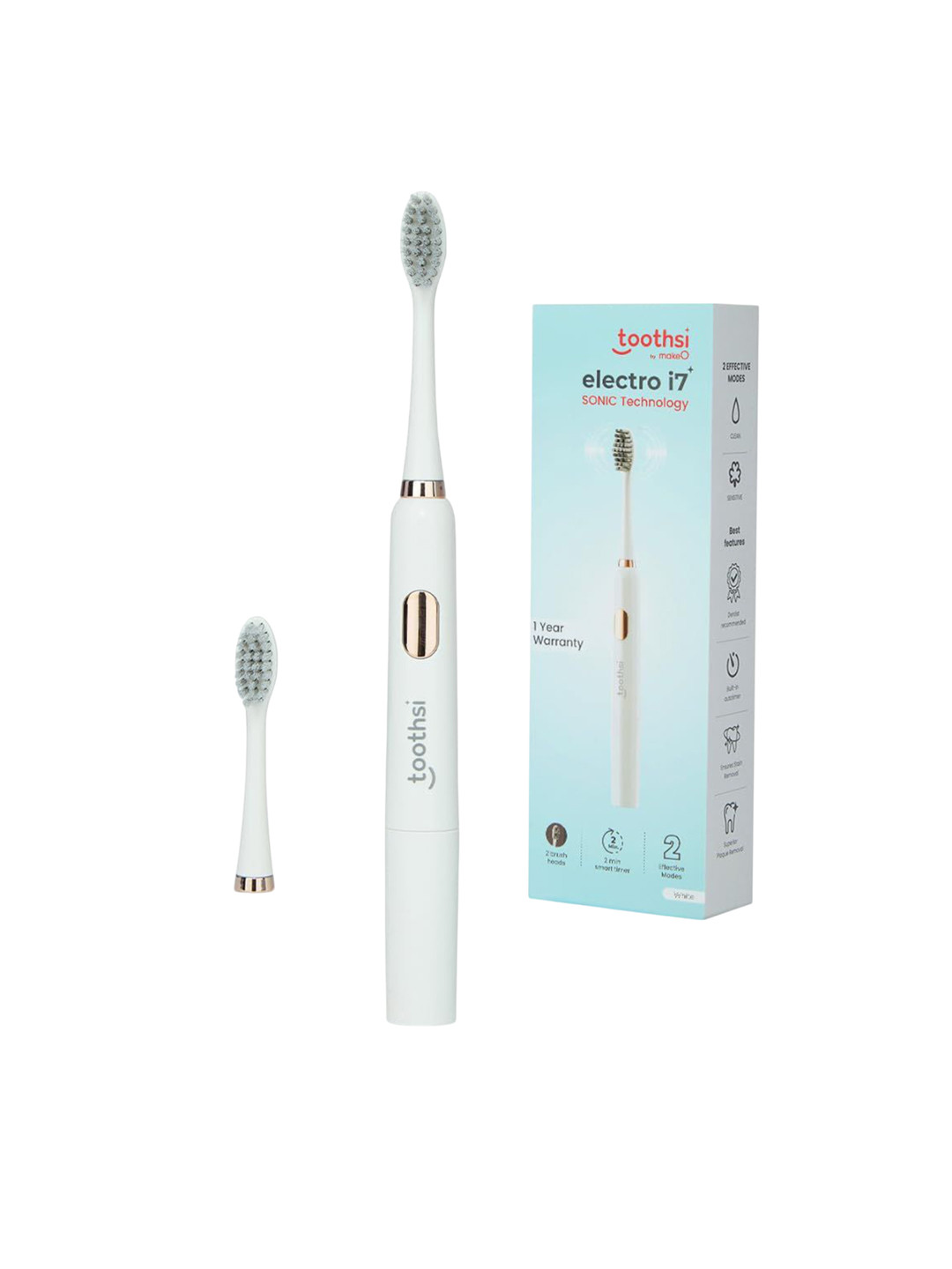 Toothsi  i7 Waterproof Electric Toothbrush- White