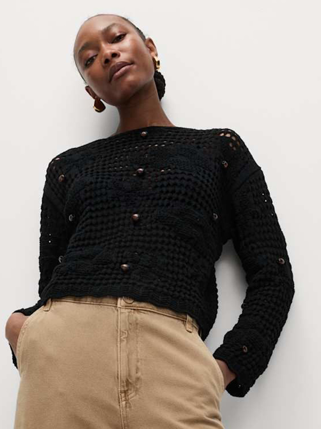 Marks & Spencer Women Self Design Fashion Sweaters
