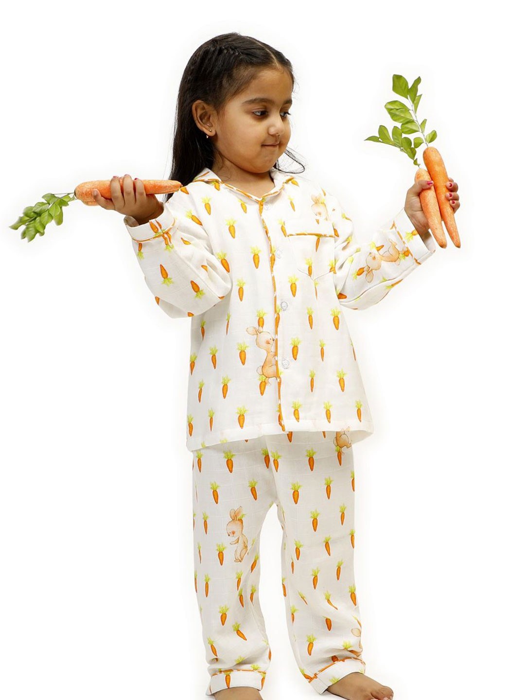 Snuggly Spaces Kids Conversational Printed Full Sleeves Night Suit
