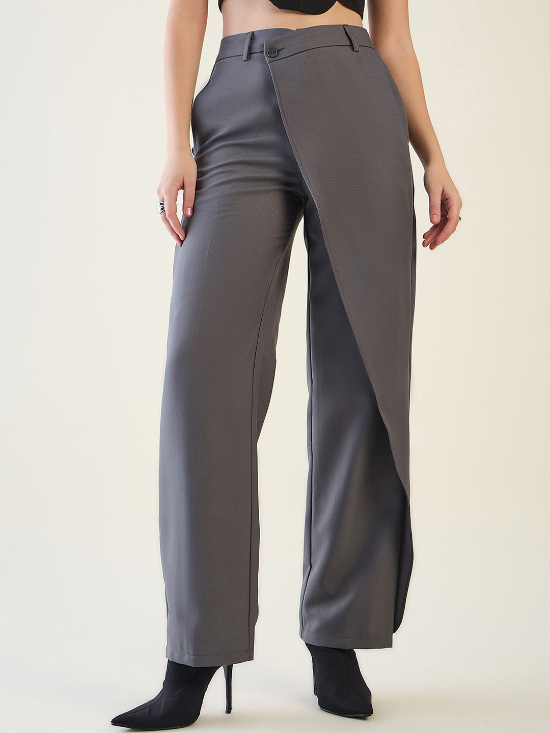 aayu Women Comfort High-Rise Trousers