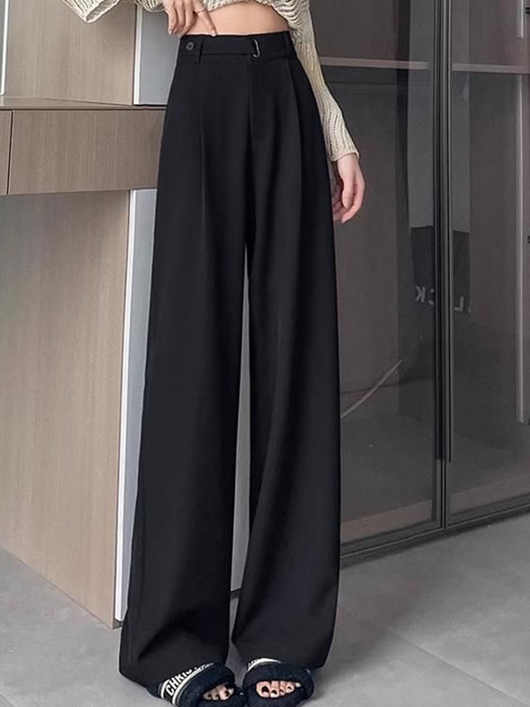 all about you Women Loose Fit High-Rise Korean Pants