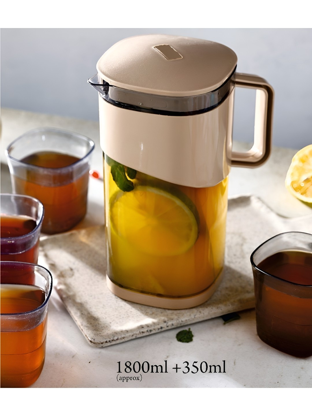 Faverito Transparent & Brown Water Jug