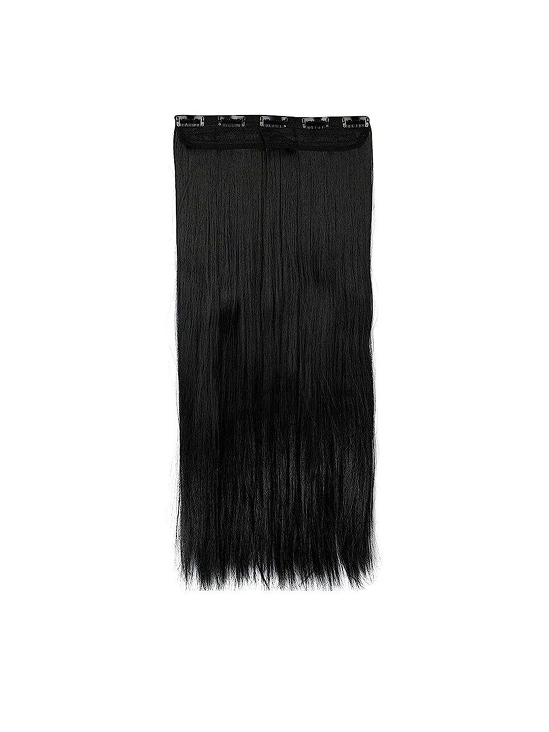 ABS Clip-In Straight Scalp Topper Long Lasting Hair Extension - Black - 20 Inch