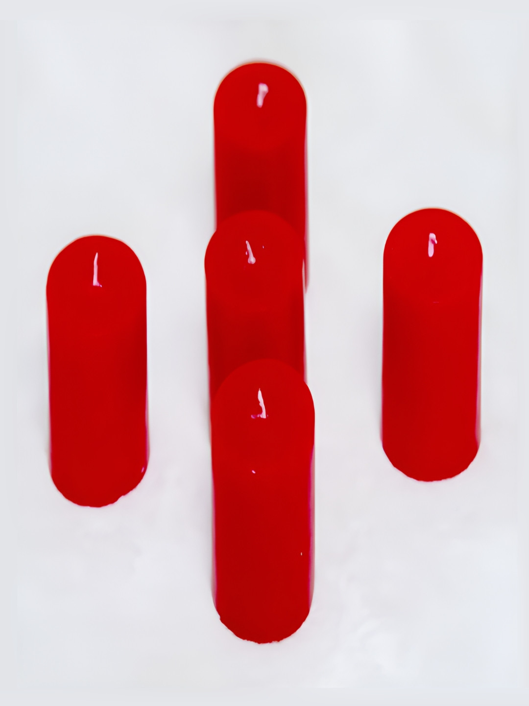 LIGHT JEWELS Pillar 5Pcs Scented 1 Wick Rose Solid Geometric Regular Candles