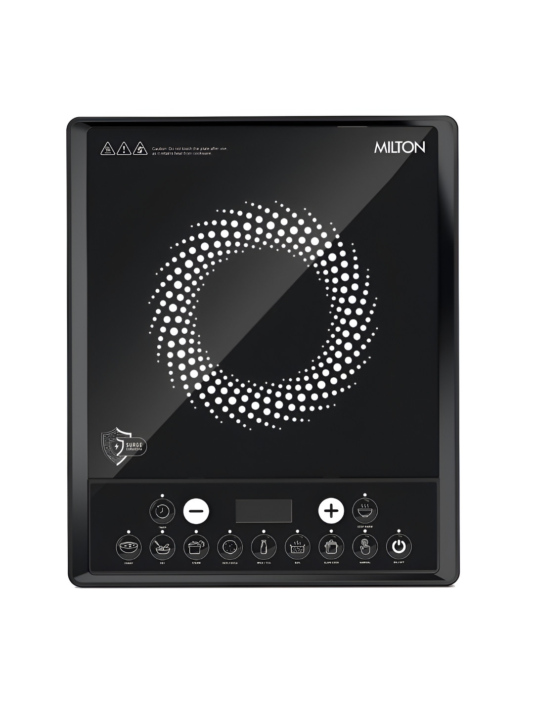 Milton Elio 21.0 Black & White 2100W LED Display 5KV Surge Protection  Induction Cooktop