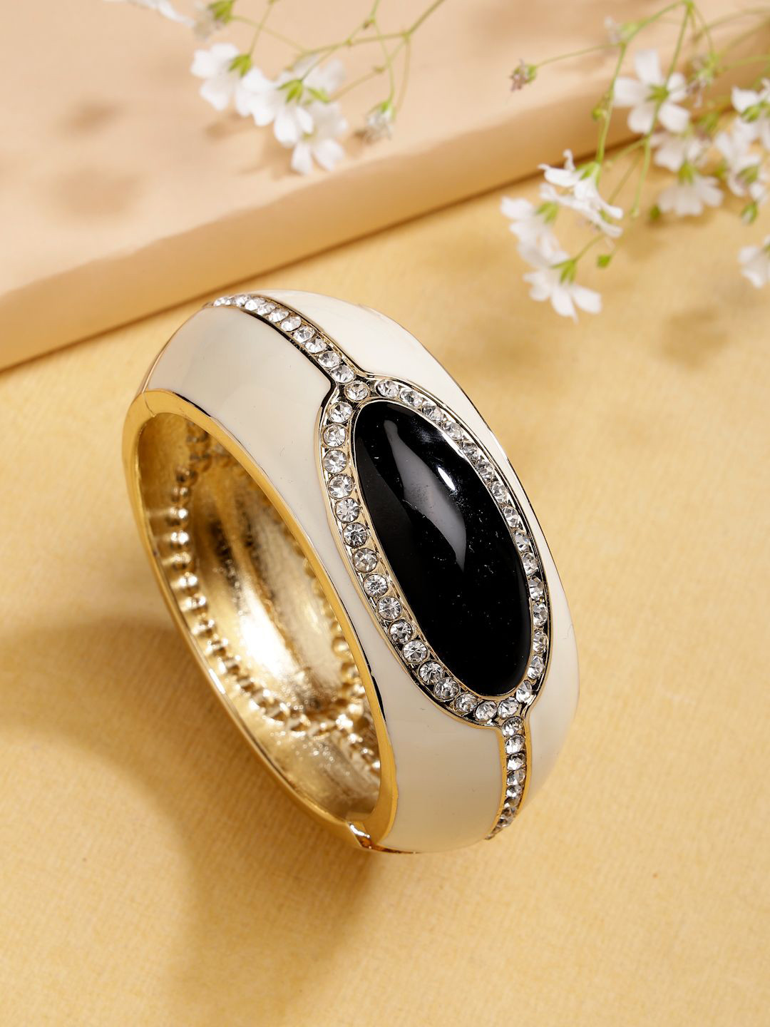 Shine N Sober Artificial Stones Studded Bangle-Style Bracelet