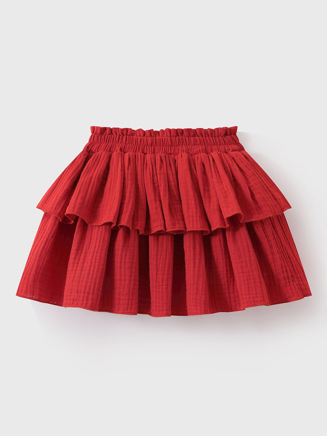 Mark & Mia Girls High Waist Layered Knee Length Skirt
