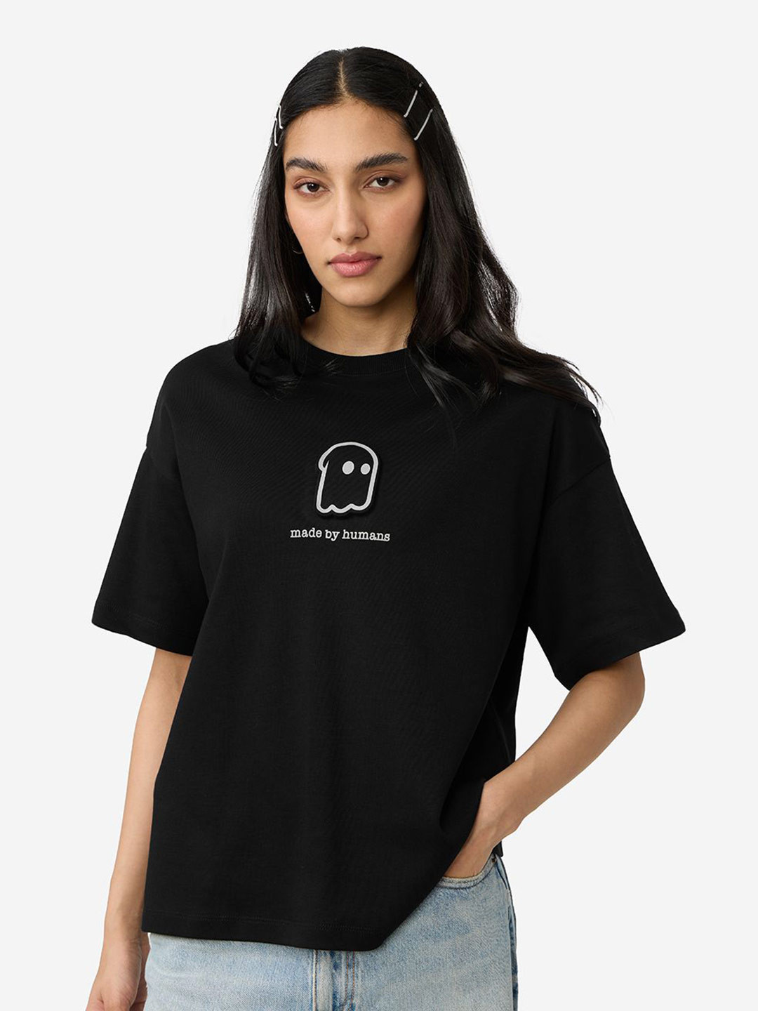 The Souled Store Women Printed Oversized Fit T-shirt
