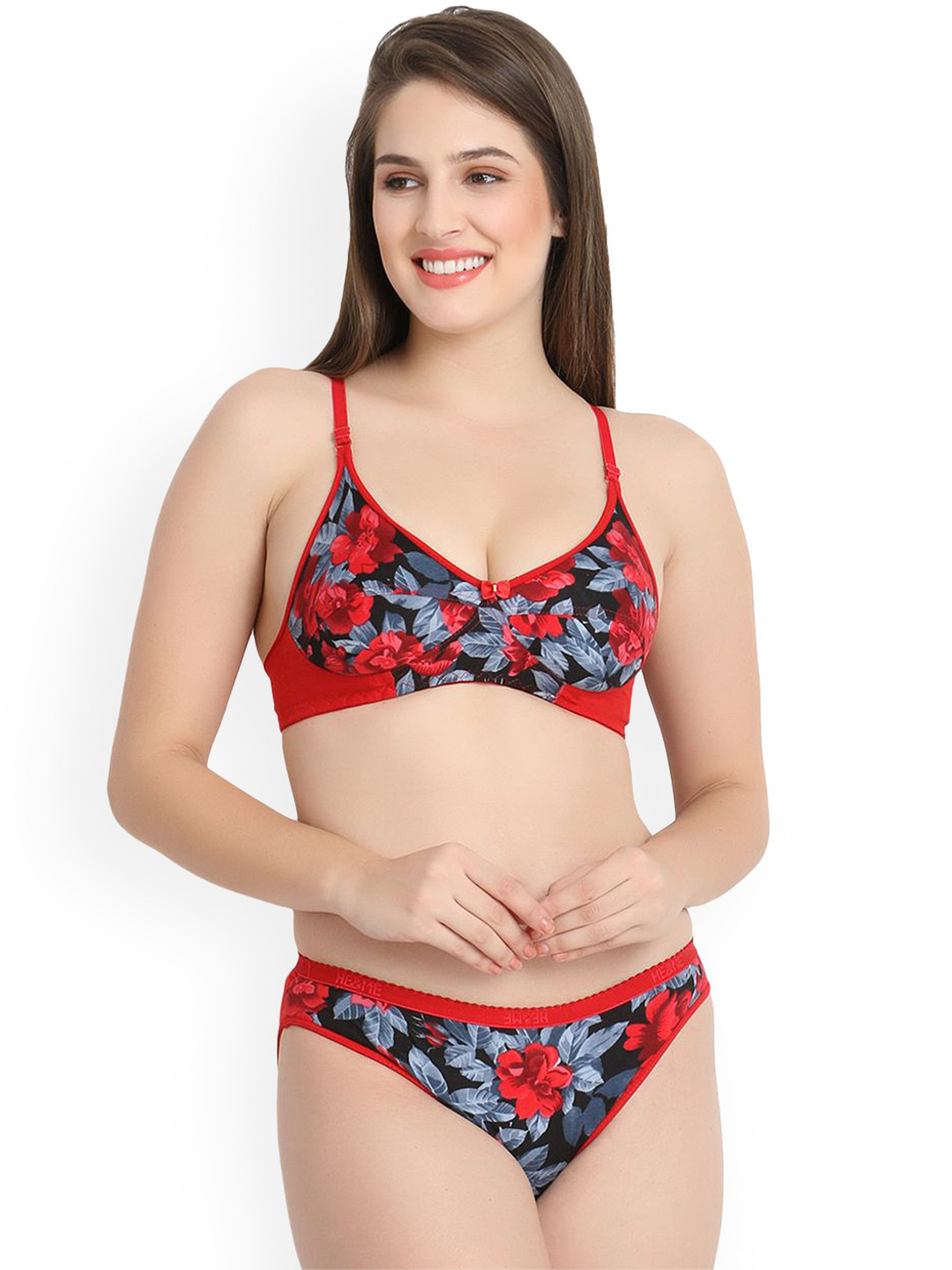TACE Shoulder Straps Lingerie Set RUD_FLOWER_RED_30