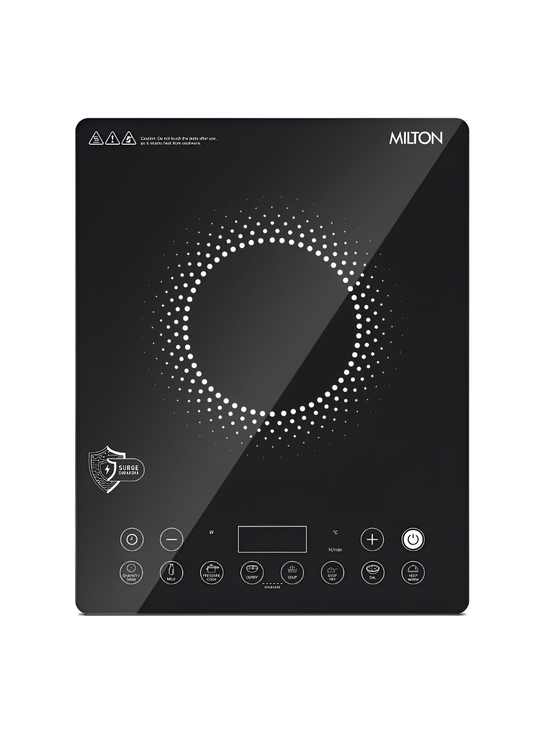 Milton Elio Elite 21.0 Slim Black & White 2100W LED Display 5KV Induction Cooktop