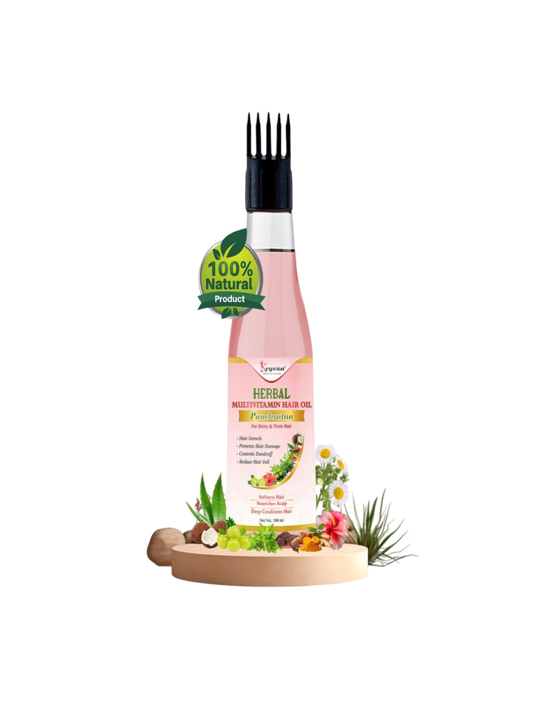 KEYOZA Multivitamin Panchratna Hair Oil With Aloevera For Hair Growth - 100 ml