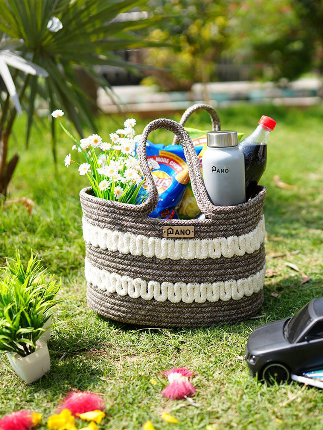 Pano Salana Women Striped Tote Bag