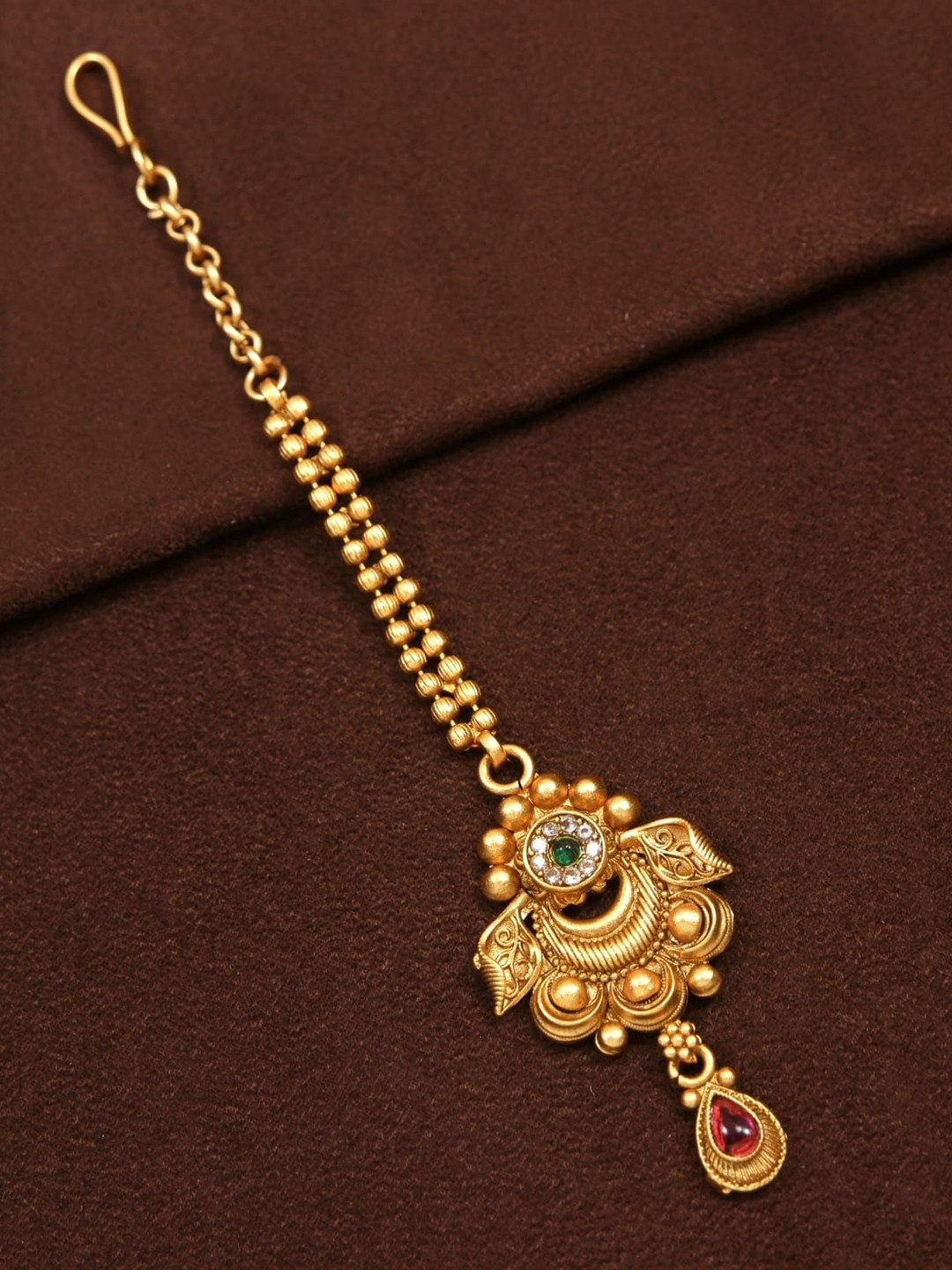 SGA FASHION Gold Plated Maang Tikka Head Jewellery
