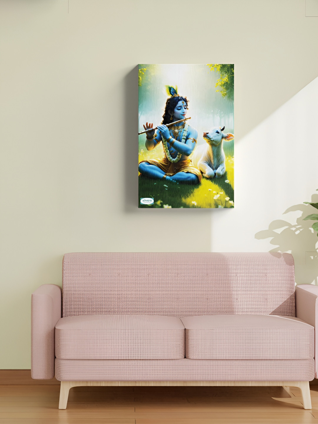 SIVOM Krishna Canvas Wall Rectangle Paintings Wall Art - 36 x 24 In