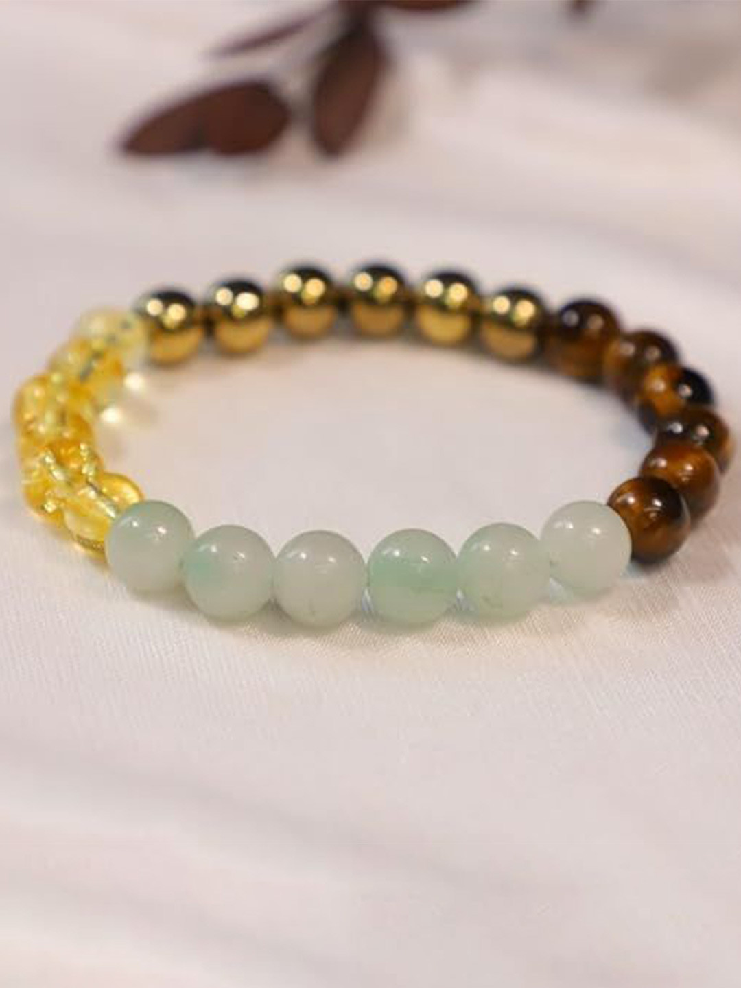 CRYSTAL DIVINE Unisex Crystals Elasticated Bracelet