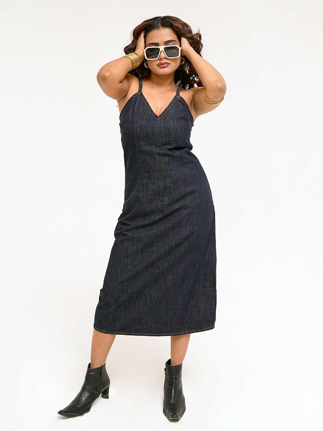 DAYER Denim Maxi Dress