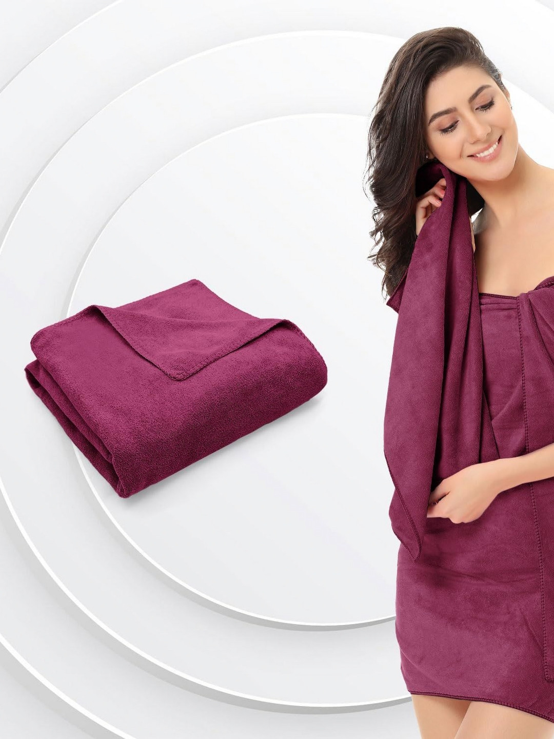 MIDASTRA FASHION Lavender 500 GSM Bath Towel