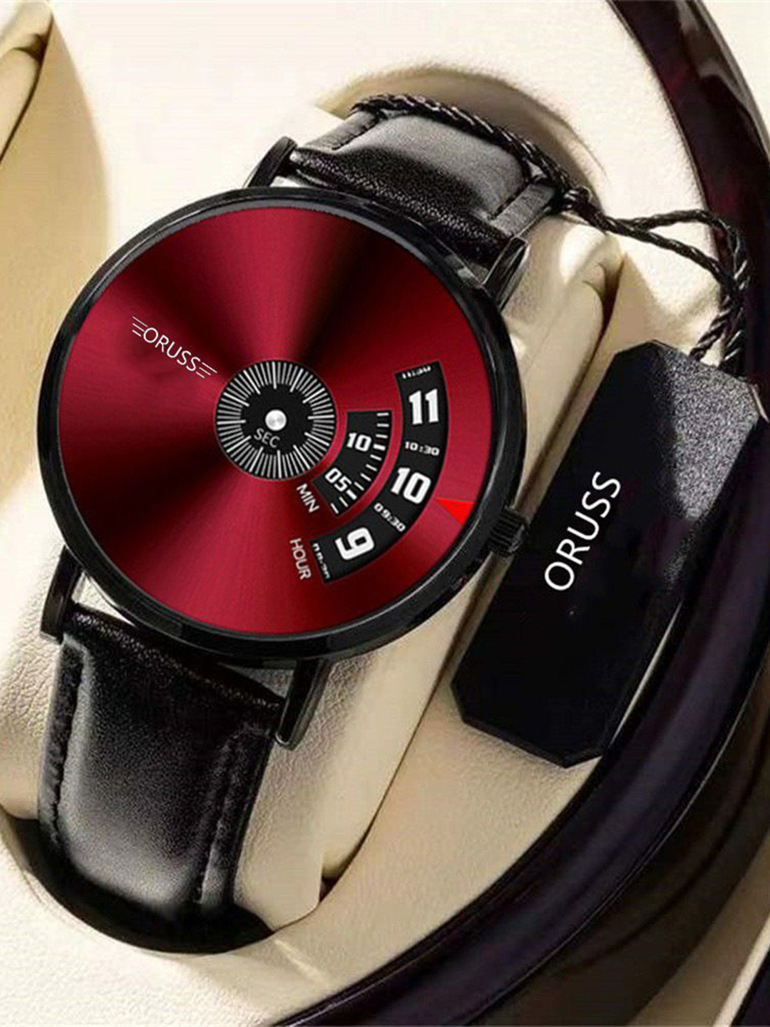ORUSS Men Dial & Leather Straps Analogue Watch IHHIEIJFEEHI