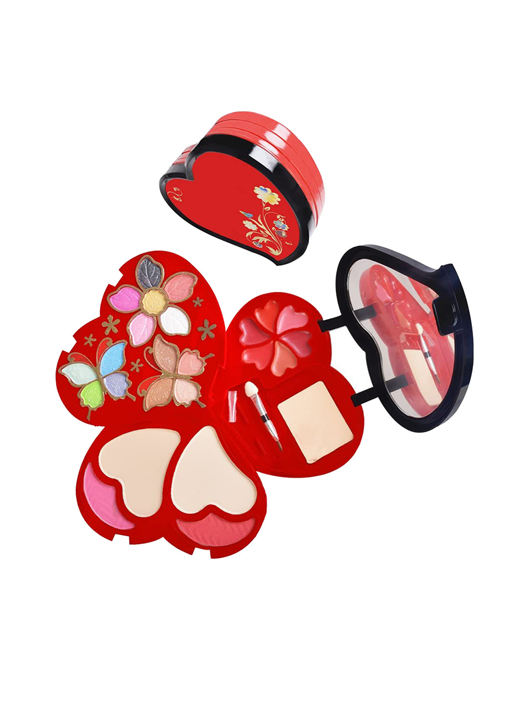 VBA Makeup Kit With Eyeshadow, Blusher, Makeup Powder, Lipstick, Mirror & Puff - 250g