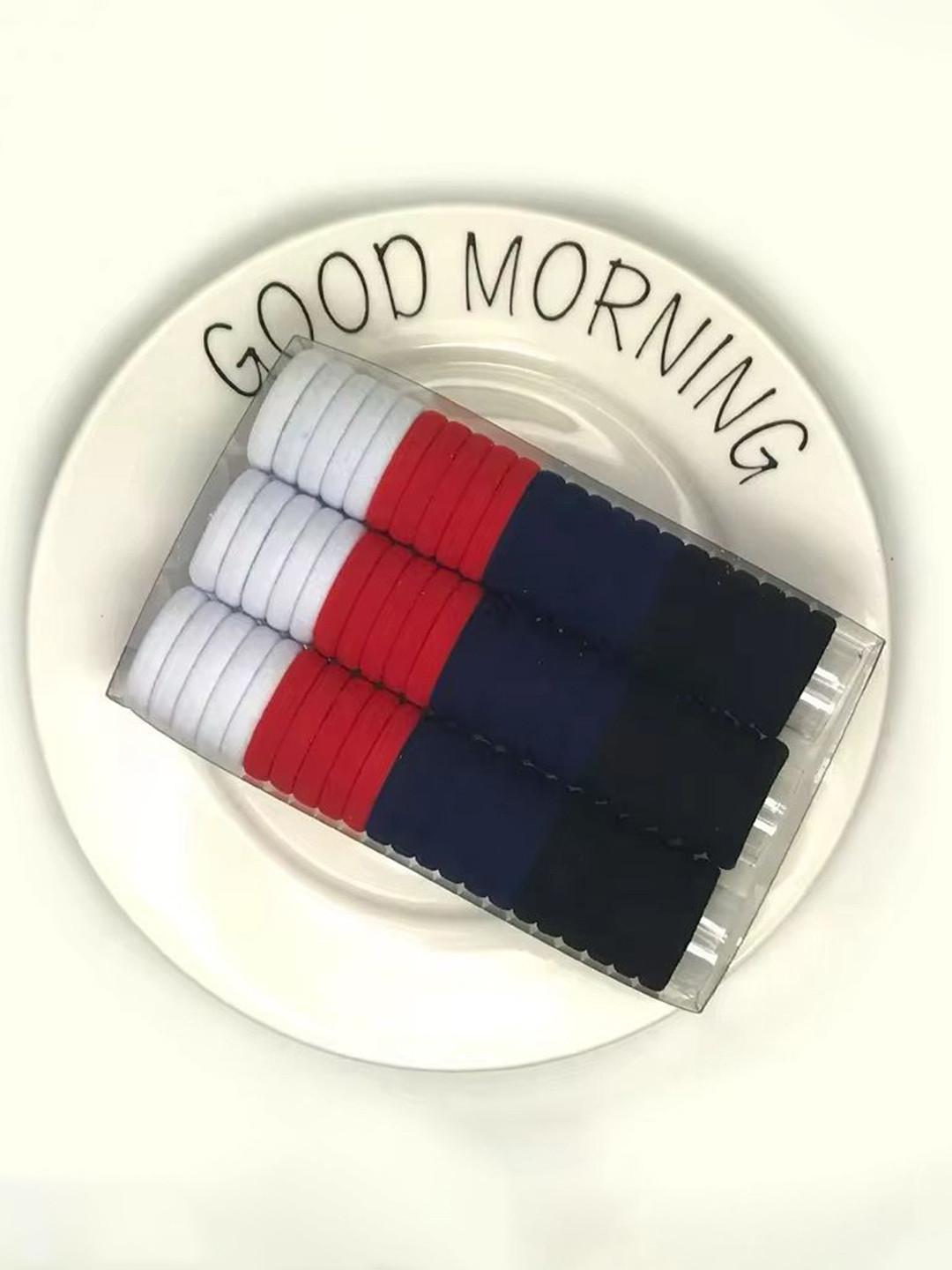 Radhya Accessories Multicolor 66 pcs Hairties Box