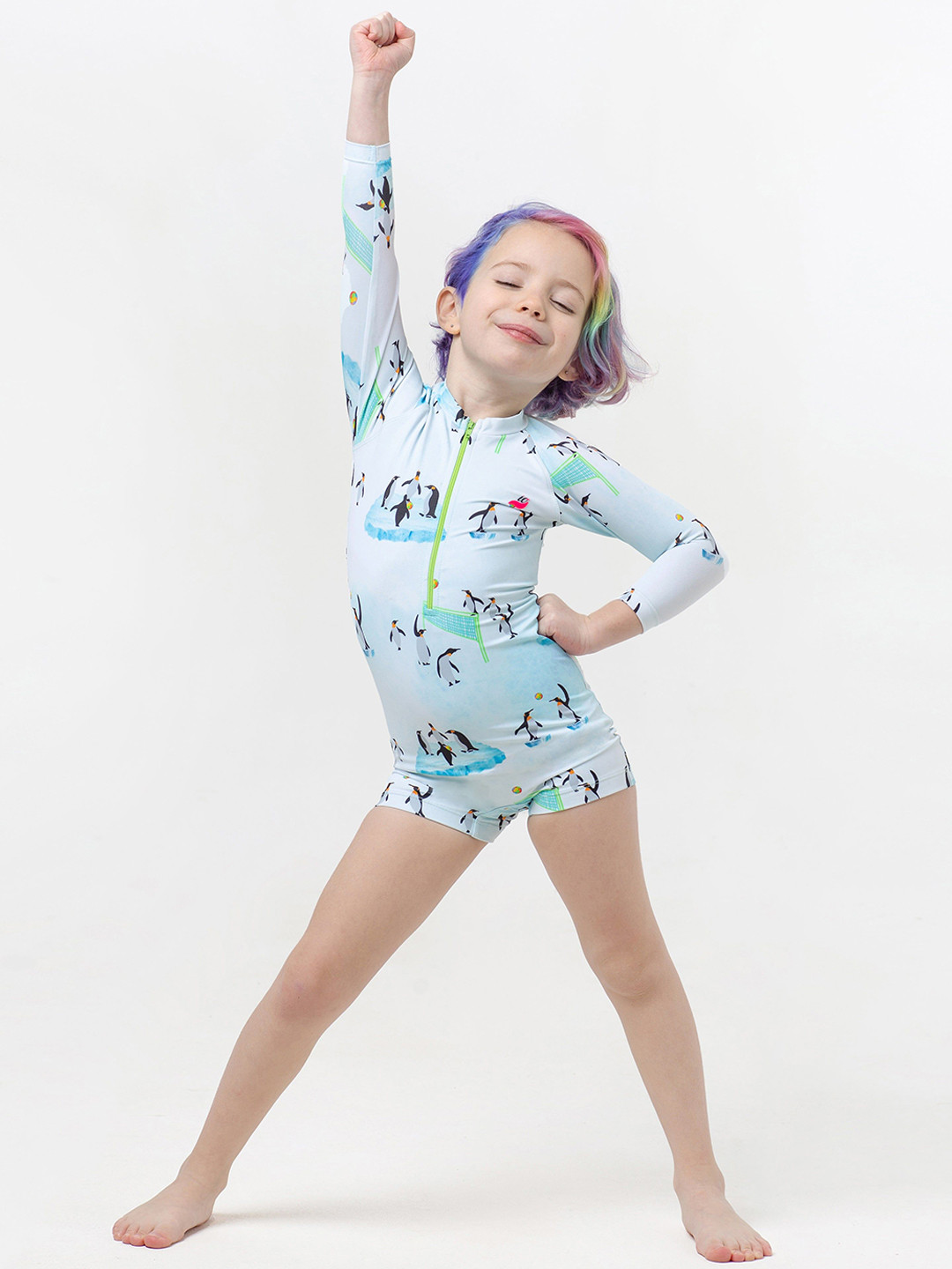 Anaario Girls Penguins Playtime Surfing Time Wetsuits