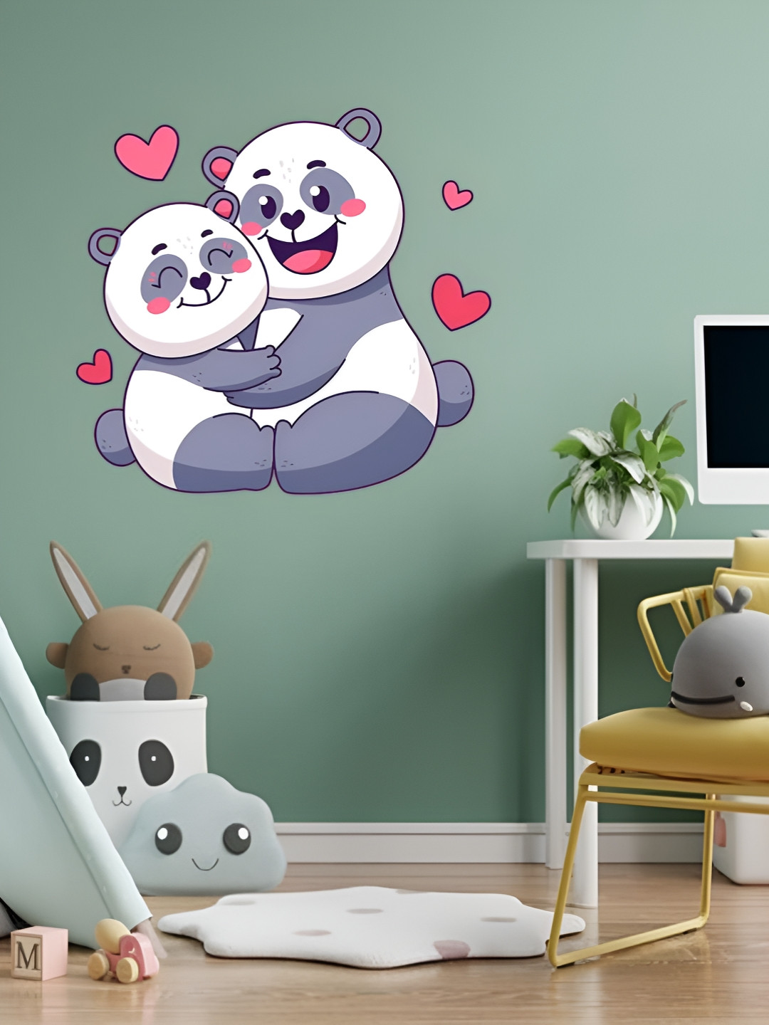 Coloured Wings Grey & White Decals and Stickers