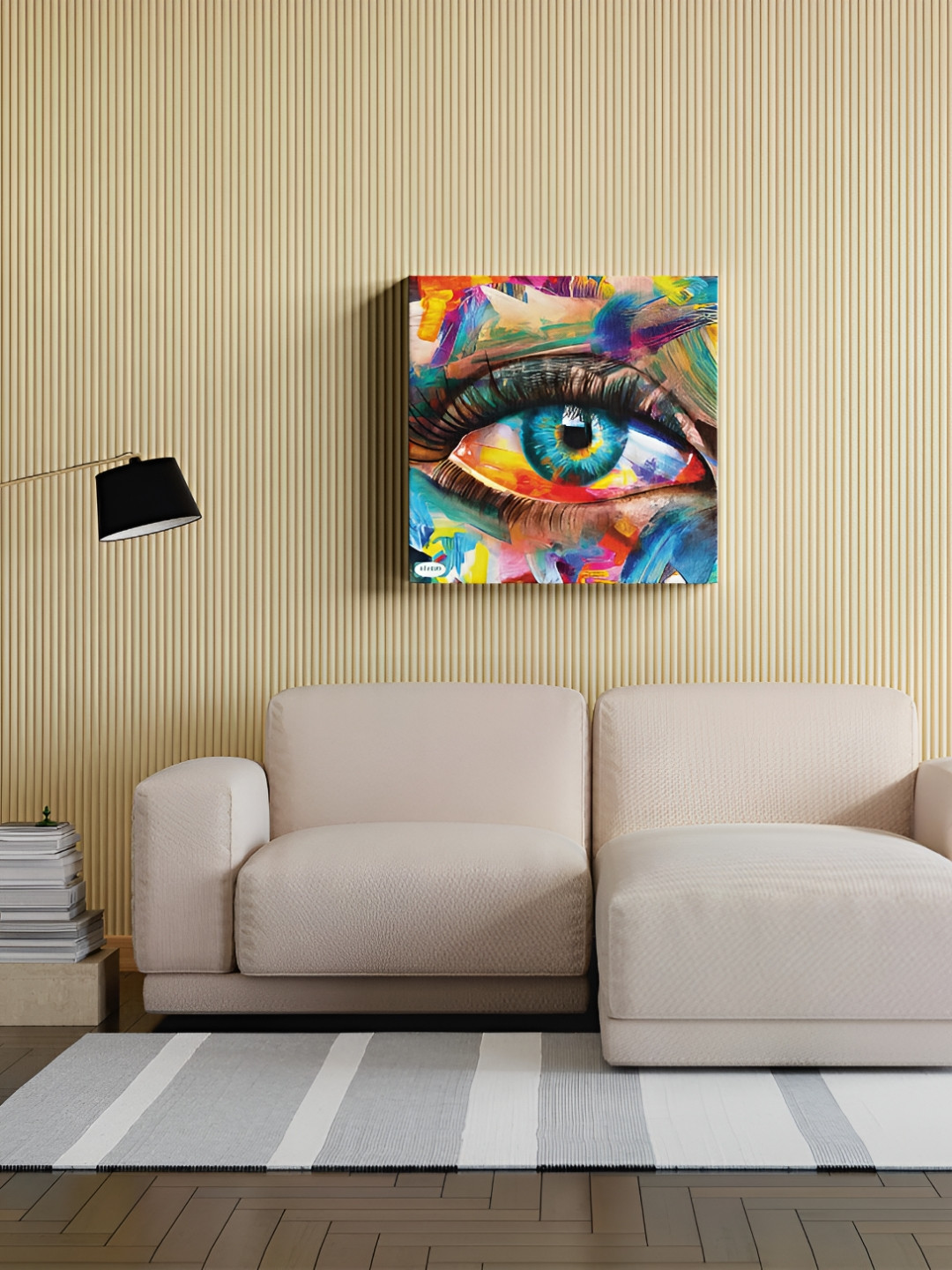 SIVOM Blue & Yellow Eye Canvas Wall Art