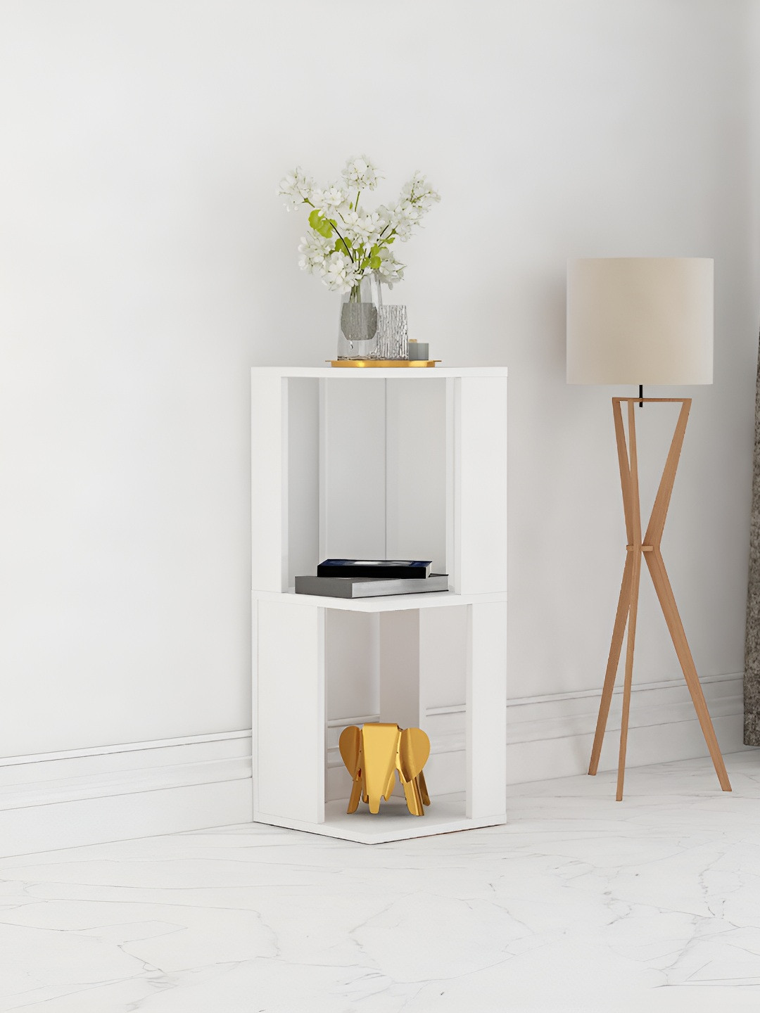 SIVOM White Engineered Wooden Multi-Utility Organisers