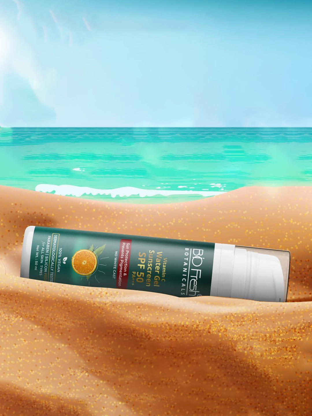 BIOFRESH SPF 50 PA +++ Water Gel Sunscreen With Vitamin C - 50 ml