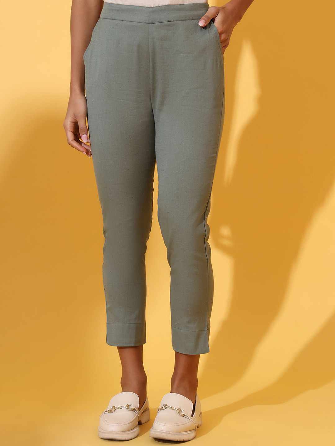 elleven Women Slim Fit Peg Trousers