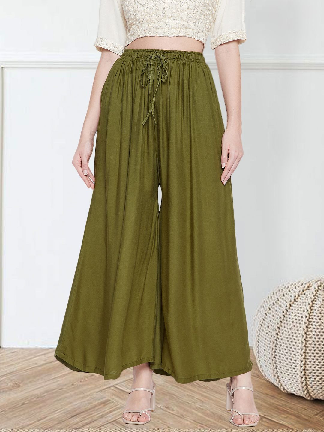 Shine N Sober Women Flared Palazzos