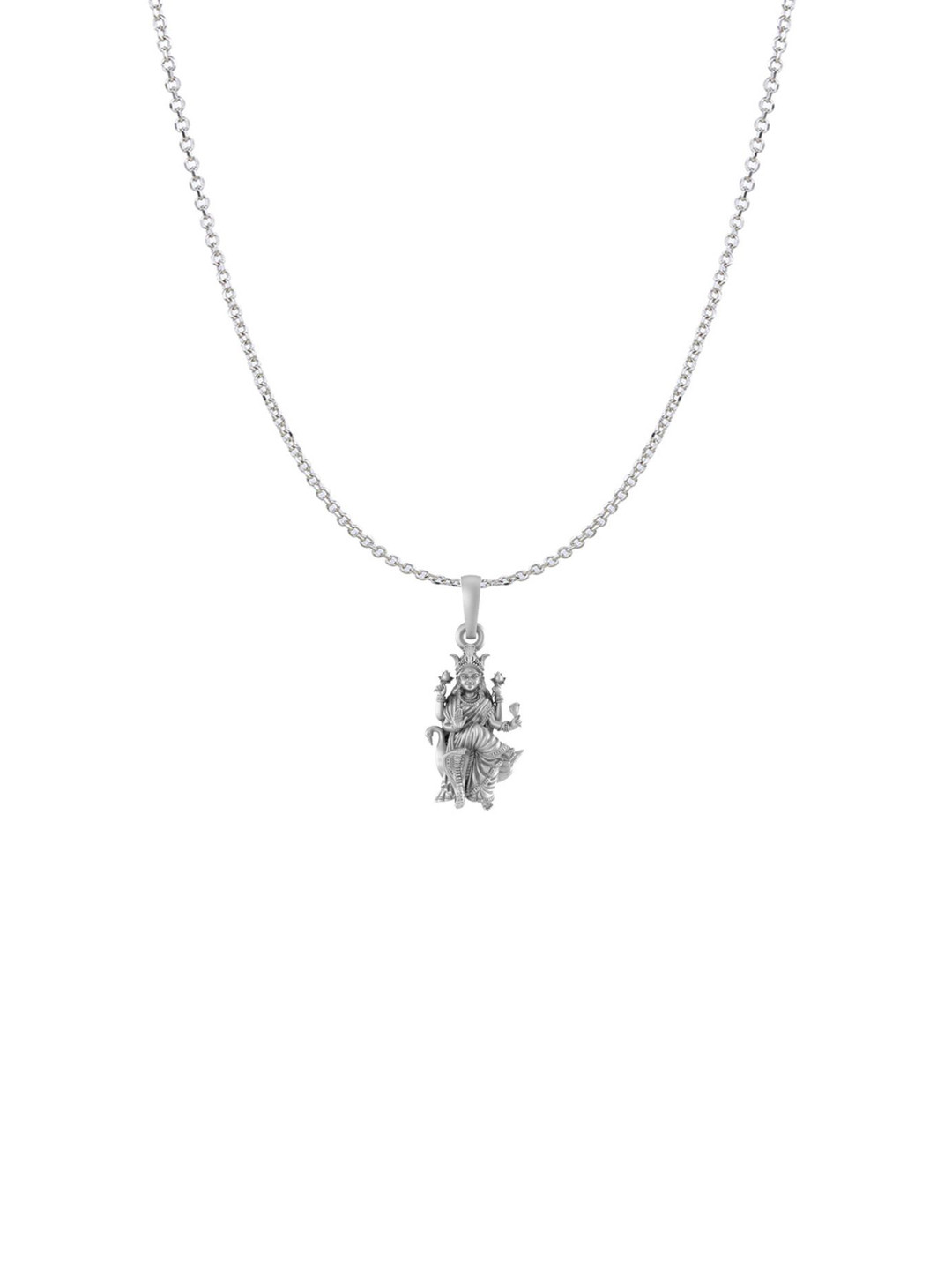 Metronaut 925 Sterling Silver Mansa Devi Pendant With Anchor Chain